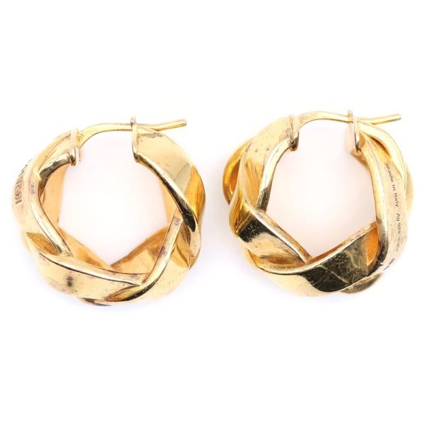 LOEWE ナッパツイストフープピアス　未使用 LOEWE（ロエベ） ツイスト スターリングシルバー フープピアス