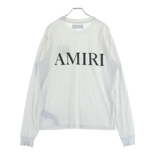 【美品】AMIRI ロンT ハートロゴ 袖ロゴ 長袖 カットソー ホワイト AMIRI（アミリ） ロゴプリント ロングスリーブ 長袖Tシャツ ホワイト