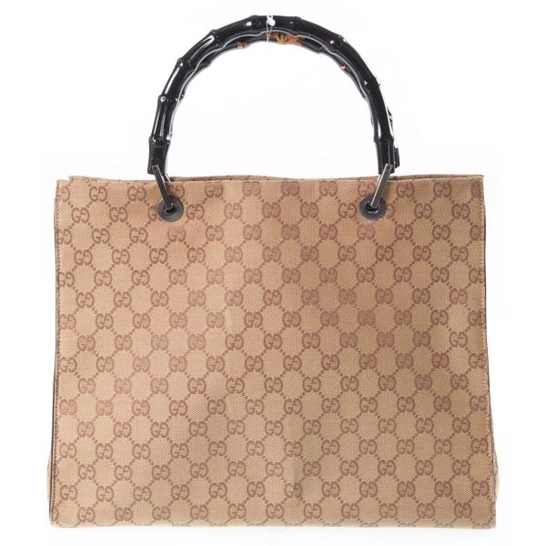 GUCCI グッチ バンブー トートバック ハンドバック GGキャンバス ブラウン 002 1010 002122