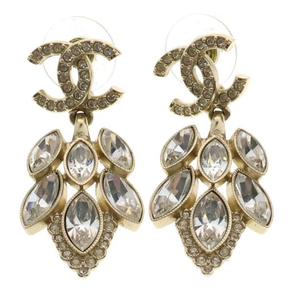 CHANEL（シャネル） ココマーク ラインストーン ドロップピアス イヤー