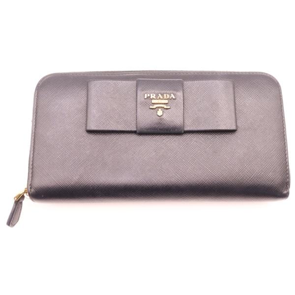 PRADA プラダ サフィアーノ リボン財布 PRADA プラダ サフィアーノ リボン ラウンドファスナー 長財布