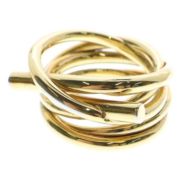 フェラガモ　ガンチーニ　リング・イエローゴールドにダイヤモンド装飾 リング Salvatore Ferragamo フェラガモ ガンチーニ リング 指輪 YG/WG