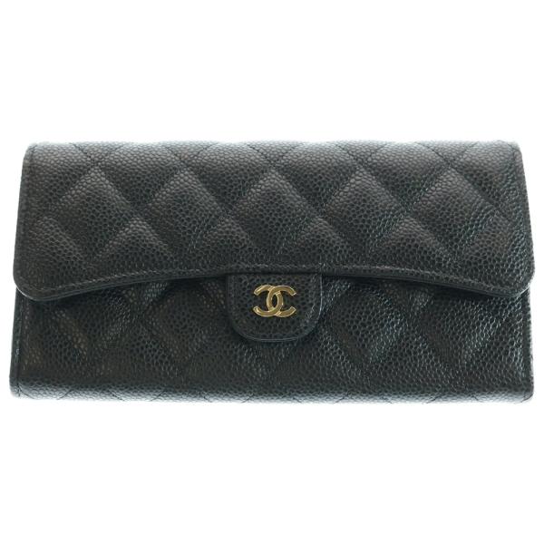 【超美品❣️】シャネル　ボーイシャネル　キャビア　マトラッセ　長財布　ココマーク CHANEL（シャネル） ココマーク マトラッセ キャビアスキン レザー