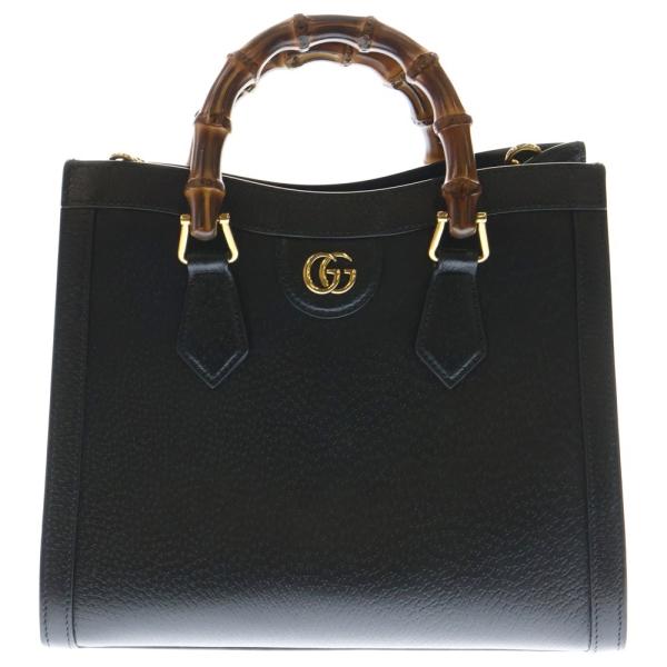 美品✨グッチ バンブー トートバッグ ワンショルダーブラック グッチ バンブー ワンショルダー トートバッグ ナイロン レザー