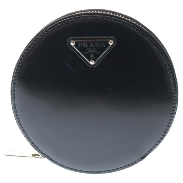 PRADA プラダ ブラッシュドレザー ミニポーチ チェーンバッグ ショルダーバッグ ミニバッグ ブラック レザー 1NR003 シルバー金具 PRADA（プラダ） ブラッシュドレザー ミニポーチ チェーンバッグ