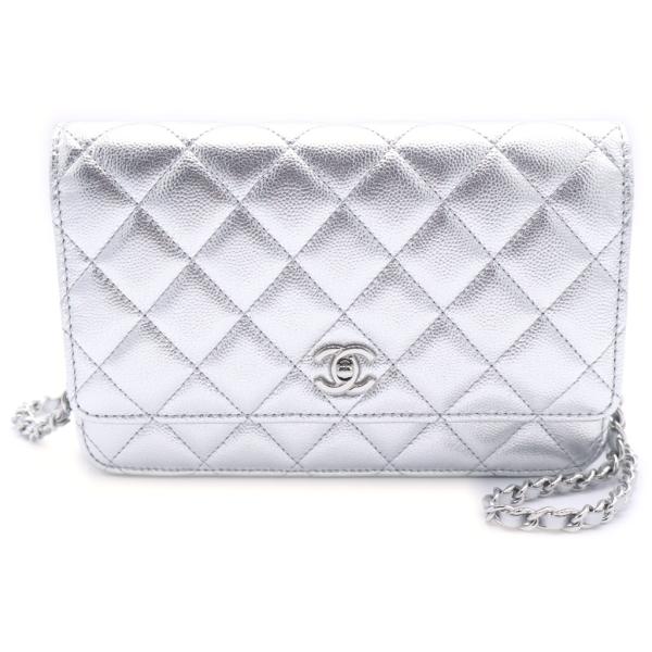 CHANEL（シャネル） マトラッセ キャビアスキン レザー チェーン