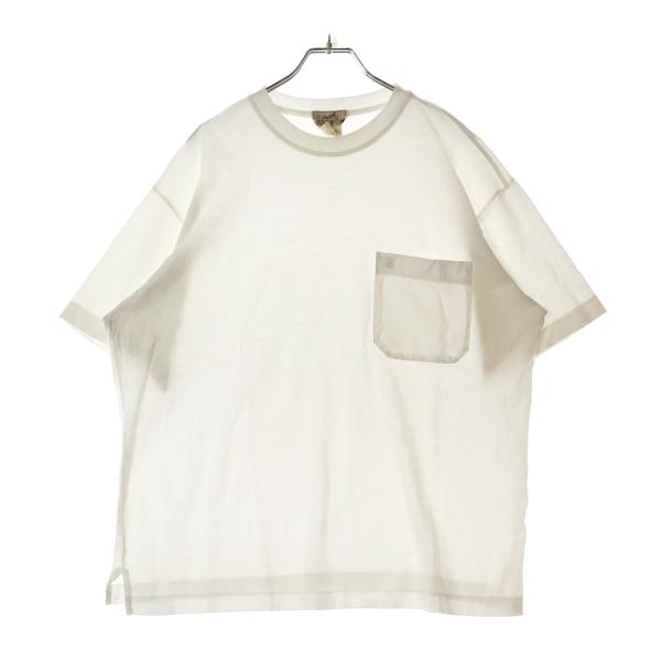 HERMES（エルメス） Hロゴ刺繍 コットンクルーネックカットソー 半袖