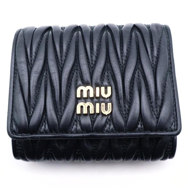 miumiu ミュウミュウ マテラッセ 折りたたみ財布 コンパクトウォレット