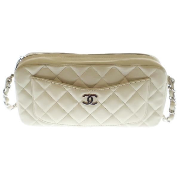 ⭐️美品⭐️CHANEL　マトラッセ　ハンドバッグ　オフホワイト　ラムスキン シャネル / CHANEL マトラッセ ミニフラップバッグ20 ココボール