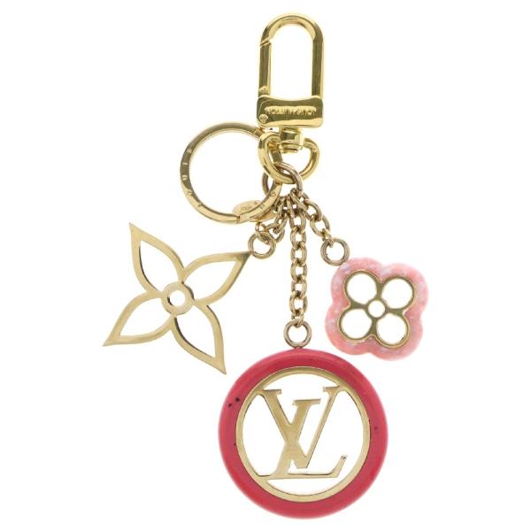 【美品】ルイヴィトン　ポルトクレ パンピーユ　キーホルダー　モノグラム　ゴールド LOUIS VUITTON ルイヴィトン モノグラム ポルトクレ カラー