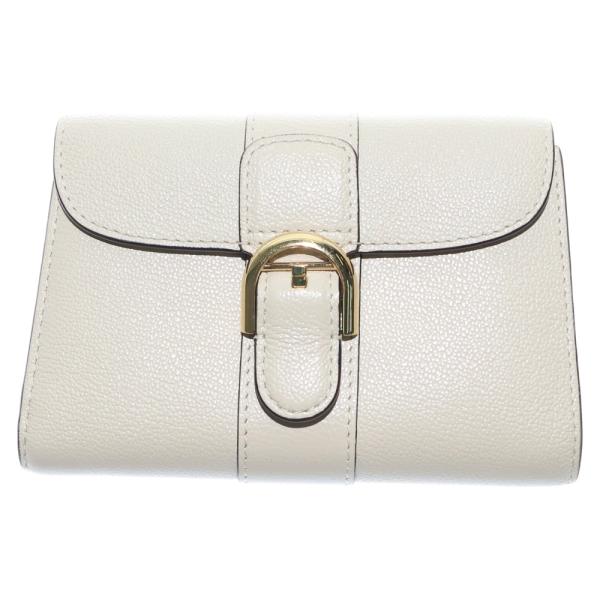 【DELVAUX】 ブリヨン コンパクトウォレット ネイビーホワイト DELVAUX（デルヴォー） 二つ折り財布 Brillant Compact Wallet