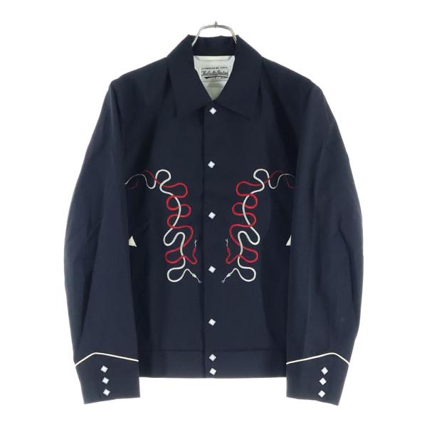 WACKO MARIA 17SS ウエスタンジャケット S ブラック名作希少美品 WACKO MARIA/LEOPARD WESTERN JACKET（BLACK）［レオパードウエスタン