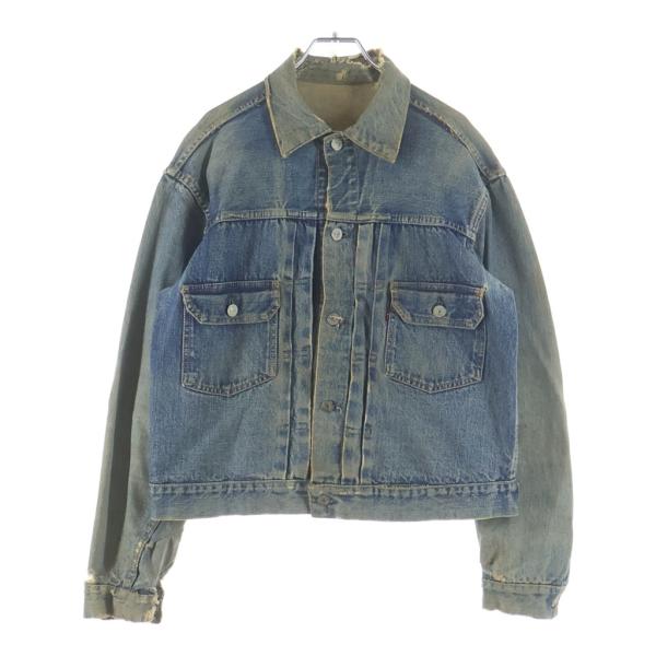 ほぼ未使用リーバイスプレミアム2nd型BIG EデニムジャケットゆったりS Levi's（リーバイス） 50S 507XX 2nd BIG E ハギ付き ボタン裏刻印無し