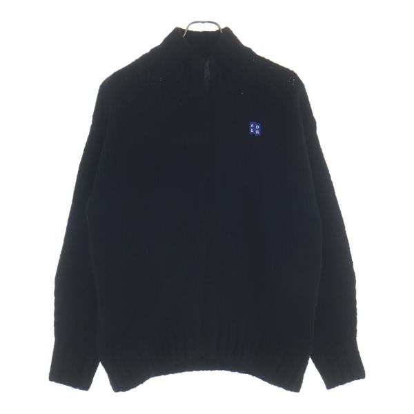 ADER ERROR アーダーエラー Sig BL Tag knit zip-up 01 ニット ジップアップ ブラック BO42FYKT0703BK ADER error（アーダーエラー） Sig BL Tag knit zip-up 01 ニット