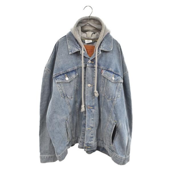 ヴェトモン 18SS×LEVI'S オーバーサイズフード付きデニムジャケット インディゴ WSS18JA18
