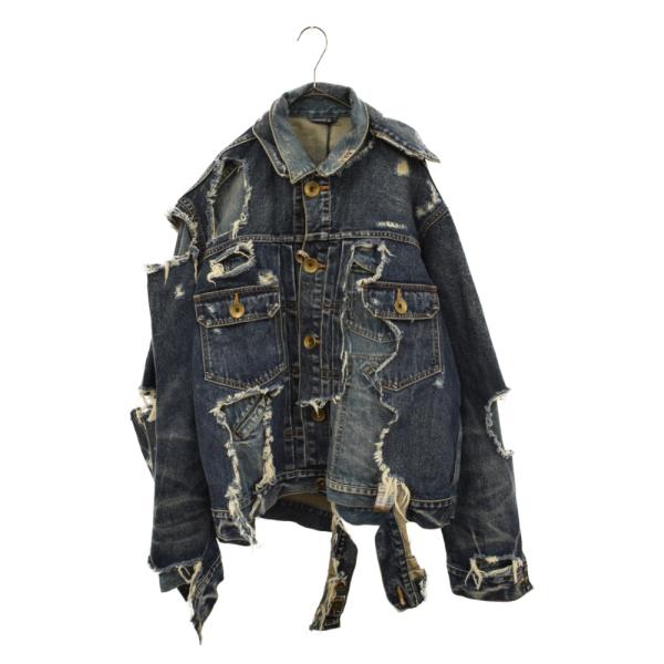 メゾンミハラヤスヒロ 22AW ダメージ レイヤード デニム メゾンミハラヤスヒロ 22AW ダメージ レイヤード デニム