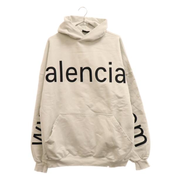 BALENCIAGA バレンシアガ 23AW ロゴ刺繍プルオーバーパーカー BALENCIAGA バレンシアガ 23AW ロゴ刺繍プルオーバーパーカー