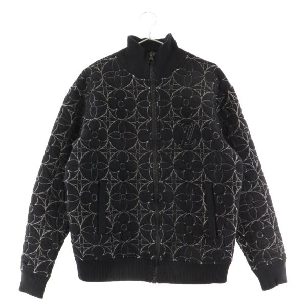 LOUIS VUITTON ルイヴィトン 21SS ジップスルーモノグラムフラワーブルゾン ジャケット コットン ナイロン ブラック RM211M ZMD HKY07W shopbring_3024a050007