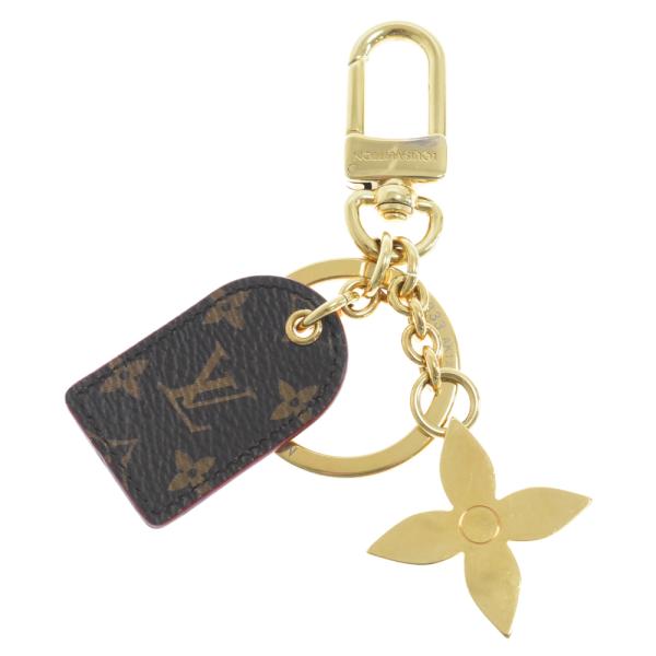 ルイヴィトン ポルトクレ メゾン　ゴールド　 キーホルダー キーリング　希少 ルイヴィトンポルトクレ LV ファセット キーリング ゴールド金具 ユニ