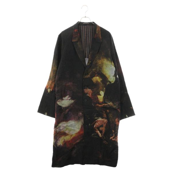 ヨージヤマモトプールオム 4ツボタンロングジャケット yohji yamamoto - pour homme | 刺繍入5ポケットJKT / ロング