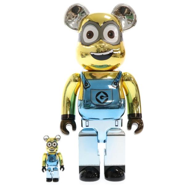 MEDICOM TOY - ミニオンズ　ベアブリック 100　400%　BE@RBRICK メディコムトイ MEDICOM TOY（メディコム・トイ） BE@RBRICK DAVE Chrome Ver 400%&100