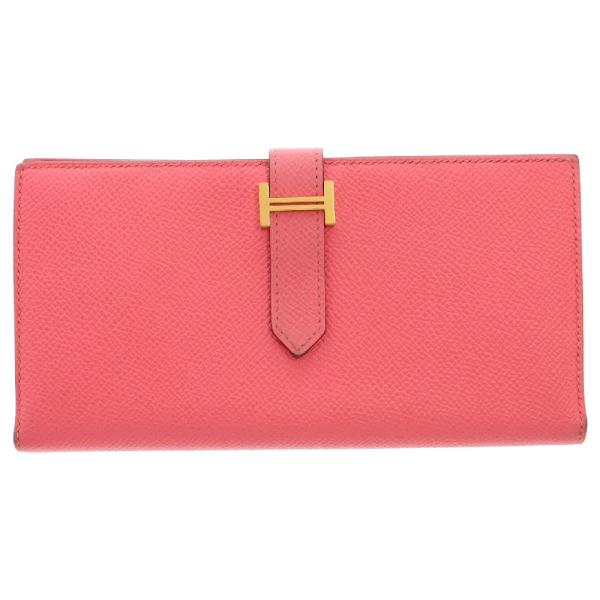 美品 HERMES エルメス ベアン 三つ折り 長財布 ▢K刻印 ゴールド金具 美品 HERMES エルメス ベアン 三つ折り 長財布 ▢K刻印 ゴールド金具