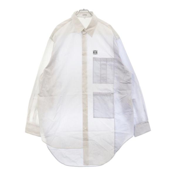 LOEWE（ロエベ） Anagram Logo Asymmetric Shirt アナグラム ロゴ刺繍