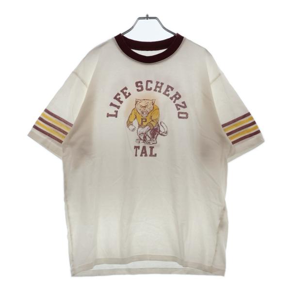KAPITAL キャピタル 20/-天竺 リンガーT カレッジロゴプリント KAPITAL キャピタル 20/-天竺 リンガーT カレッジロゴプリント