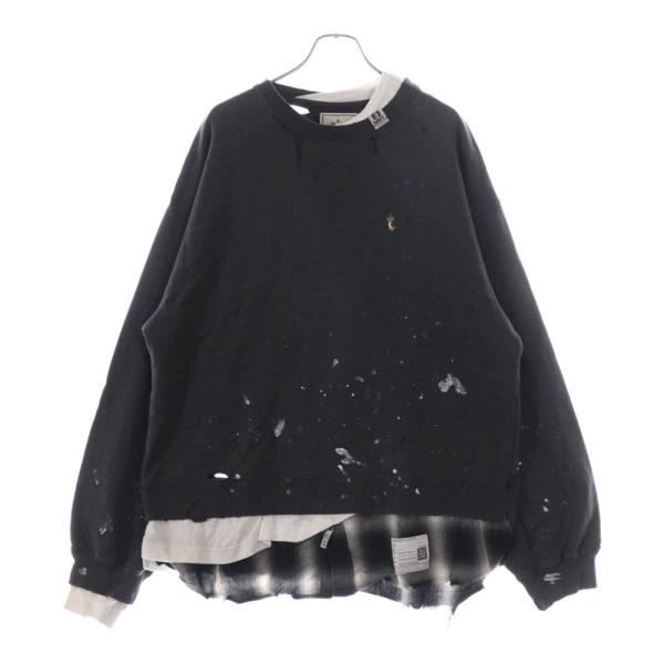 メゾンミハラヤスヒロ Triple Layered Sweatshirt レイヤード ダメージ