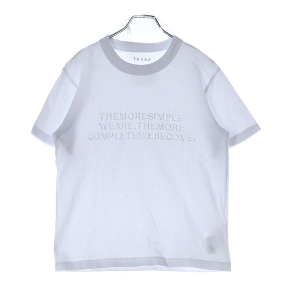 sacai（サカイ） T-Shirt 刺繍半袖Tシャツ ホワイト 24-0800S : BRING