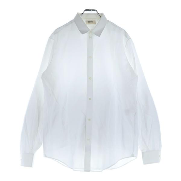 CELINE / オックスフォードシャツ/長袖シャツ/38/コットン/WHT/20ZX1091F CELINE（セリーヌ） Oxford Shirt オックスフォード 長袖シャツ