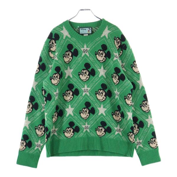 GUCCI（グッチ） ×Disney Mickey Mouse Pattern Crewneck Knitted