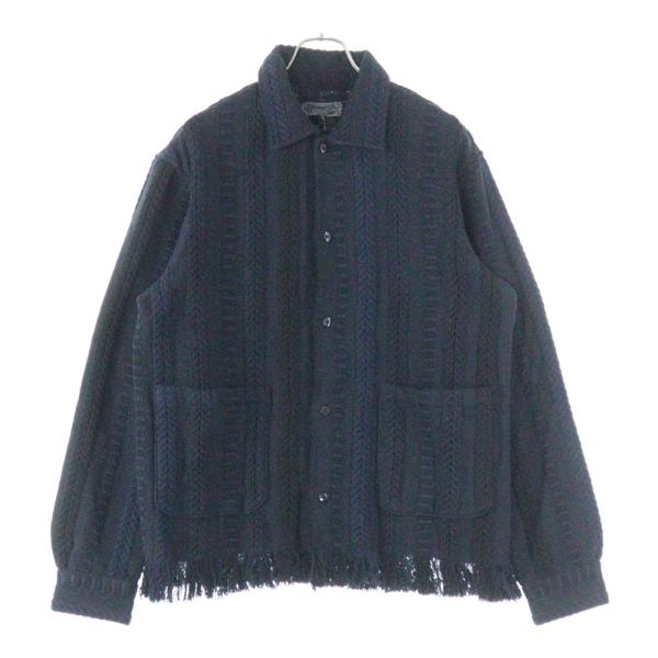 KITH（キス） 25AW Mixed Stripe Tweed Boxy Collared Overshirt