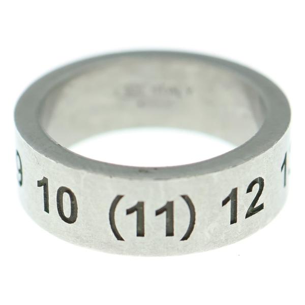 美品 Maison Margiela ツイストリング シルバー カレンダー 21AW【マルジェラ】ツイストリング ナンバーロゴ (Maison Margiela