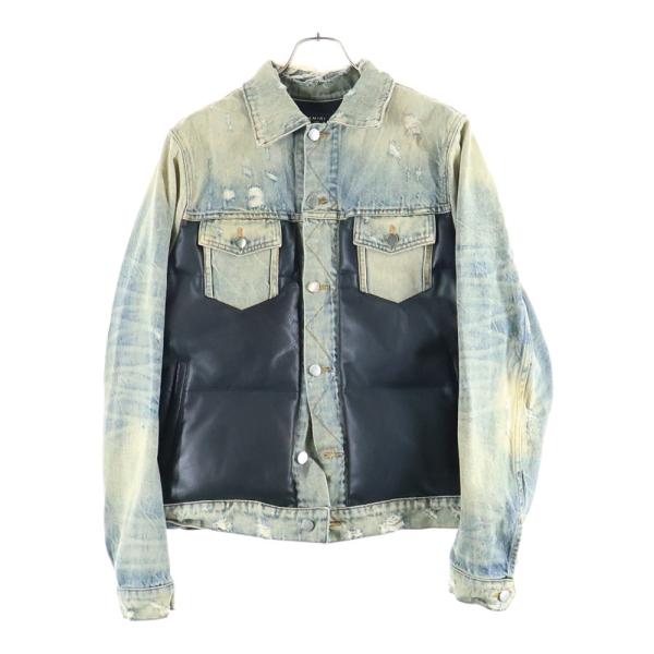 AMIRI（アミリ） Denim Down Jacket ダウン切替 ダメージ加工 デニム