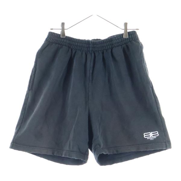 BALENCIAGA（バレンシアガ） BB Paris Icon ロゴ刺繍 スウェットハーフ