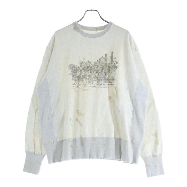 ANCELLM アンセルム CREWNECK SWEAT SHIRT ダメージ加工 クラッシュ