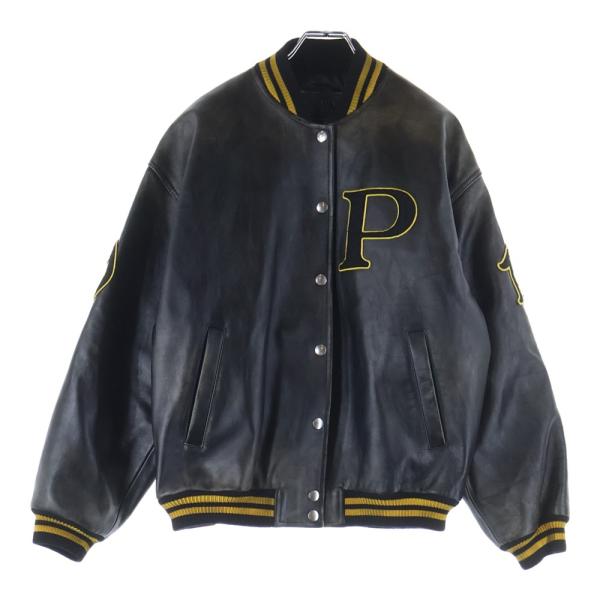 PRADA（プラダ） Leather Bomber Jacket ロゴワッペン ヴィンテージ