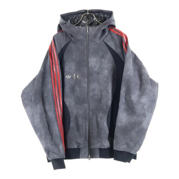 THUG CLUB サグクラブ ×adidas TEAMGEIST FAUX LEATHER JACKET