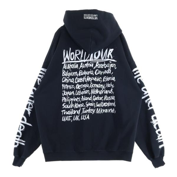 VETEMENTS（ヴェトモン） 21AW WORLD TOUR LOGO HOODIE ワールドツアー