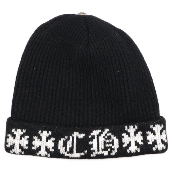 CHROME HEARTS クロムハーツ BIG DADDY ビッグダディ スターボール付きカシミヤニットビーニーニットキャップ ブラック CHROME HEARTS（クロムハーツ） BIG DADDY ビッグダディ スターボール