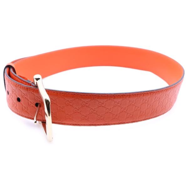 GUCCI グッチ グッチシマレザーベルト オレンジ 493949 281548 GUCCI（グッチ） グッチシマレザーベルト オレンジ 493949 281548
