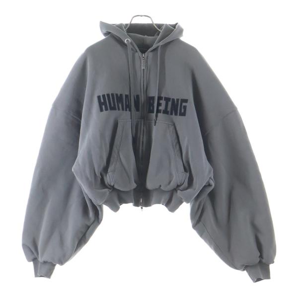 ジョージ　BALENCIAGA バレンシアガ　パーカー　グレー　XS BALENCIAGA（バレンシアガ） Human Being Round Zip-Up Hoodie