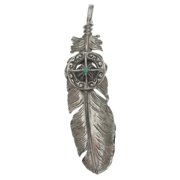 SAAD サード Feather Wheel Turquoise Necklace Pendant フェザー