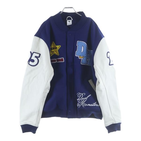 M 定価 遊戯王 NIKE スタジャン デストロイヤージャケット ナイキ NIKE（ナイキ） ×遊戯王 デストロイヤー ジャケット スタジャン ブルー