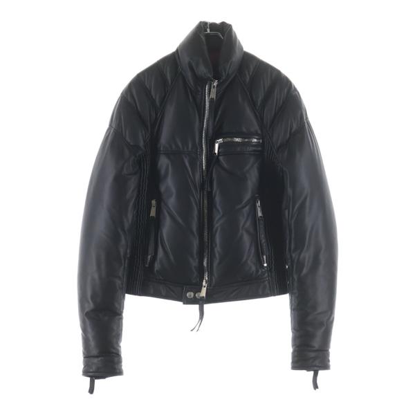 DSQUARED2 ディースクエアード Lamb Leather Down Jacket ラムレザーダウンジャケット ブラック 71AM184 DSQUARED2（ディースクエアード） Lamb Leather Down Jacket