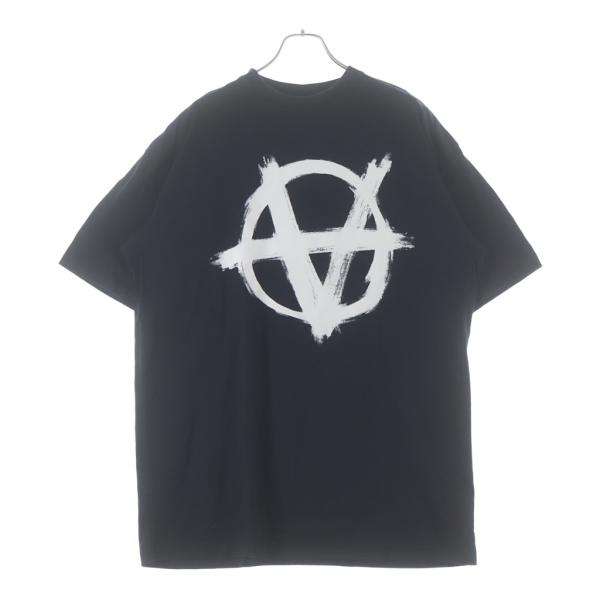 VETEMENTS ヴェトモン ロゴシャツ オーバーサイズ ブラック アナーキー VETEMENTS（ヴェトモン） 21SS Anarchy Gothic Logo T Shirt