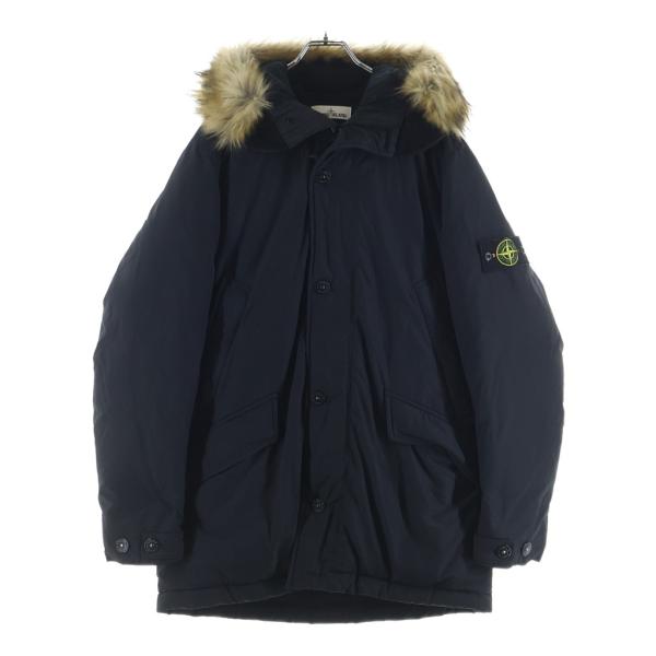 STONE  ストーンアイランド 18AW MICRO REPS DOWN コンパスパッチ ファー付きフーデッド ジップアップ ダウンジャケット ブラック 691542926-A STONE ISLAND（ストーン アイランド） 18AW MICRO REPS DOWN コンパス