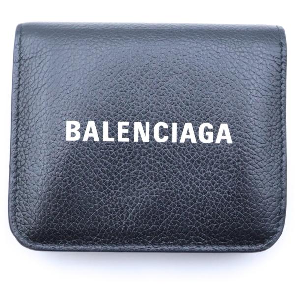 BALENCIAGA（バレンシアガ） ロゴプリント レザーウォレット 二つ折り
