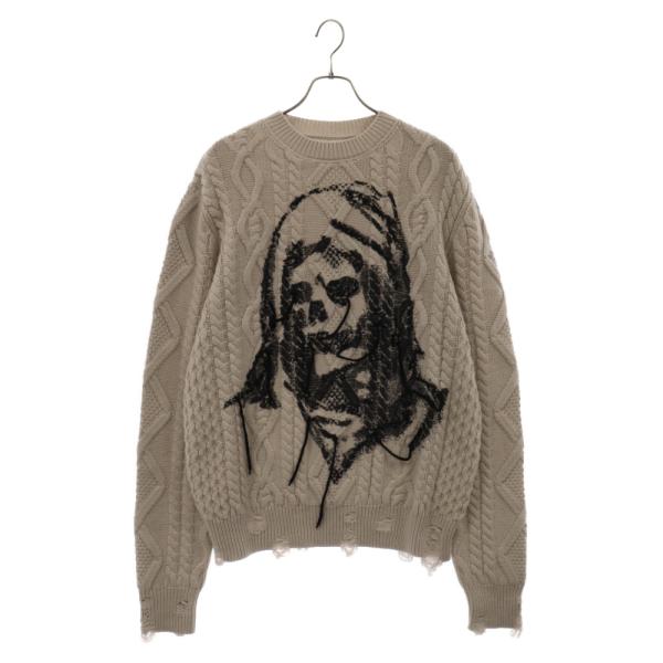 美品 AMIRI × Wes Lang 22AW スカル フリンンジ ニット shopbring_3124g230022